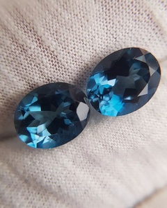 Haute qualité londres bleu topaze pierre précieuse Quartz naturel personnalisable taille forme lâche perle coupe bleu topaze pierre en gros - Product Image 6