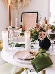 Juego de servilletas de cena de algodón cuadradas de Navidad de 100 piezas lisas para bodas, cócteles, fiestas, decoración de mesa de cocina y comedor - Product Image 3