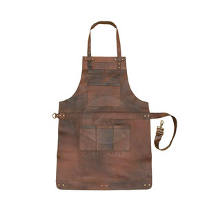 Correas ajustables para cocina y taller Delantal de cuero de seguridad industrial Delantal de cuero personalizado - Product Image 1
