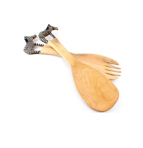 Cuchara espátula de madera de diseñador y manualidades de diseñador de pescado, elegante cuchara para servir arroz - Product Image 3