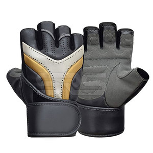 New Fashion Sports Workout Fitness <b>Weight</b> Lifting <b>Gloves</b> Gym <b>Gloves</b> Half Finger Leather Training Workout Fitness <b>Gloves</b> - Product Image 1