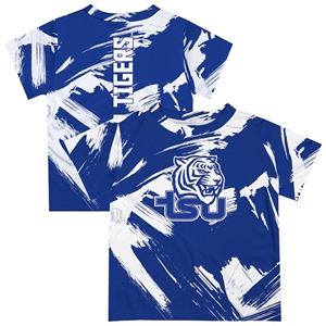 Tennessee State University for Tigers Camiseta informal con estampado abstracto HBCU Apparel Front Logo Custom All Sublimation - Product Image 2