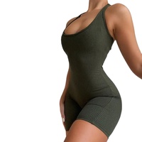 Combinaison de yoga une pièce respirante pour femme 2026, dos nu, col halter, taille haute, coupe ajustée, idéale pour le sport et l'entraînement en salle de sport