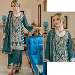 Elegante traje Salwar Kameez de diseñador para damas con hilo de lujo y tela cómoda de uso diario a los mejores precios - Product Image 1