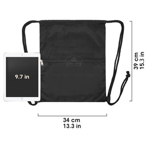 Unisex Lightweight Polyester <b>Drawstring</b> Backpacks Cotton Lining Customizable Logo Soft Carrying String Fashionable Design GPS - Product Image 4