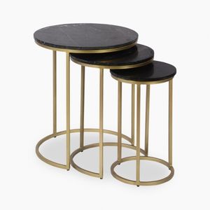 Vente en gros dernière arrivée table basse moderne en métal avec dessus en marbre design personnalisable pour la décoration de la maison ou du bureau - Product Image 6