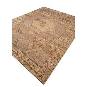 Alfombras Afganas de Lana Anudadas a Mano en Rojo Tomillo y Naranja, Rectangulares con Rayas Geométricas para el Hogar y la Habitación de Adolescentes, Modelo Re-1261 - Product Image 2