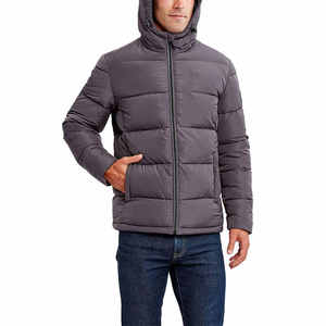 Men's Stylish Breathable <b>Puffer</b> <b>Jacket</b> for Winter Season Customizable Design Hood Stand Collar Plus Size Cotton DDP Shipping - Product Image 1