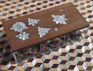 กล่องใส่ขนมช็อกโกแลตอะคริลิคทรงสี่เหลี่ยมหรูหรา ฝาปิดมุกไม้ ภาชนะเก็บอาหารสุดหรูสำหรับเป็นของขวัญสุดเก๋จากอินเดีย - Product Image 4