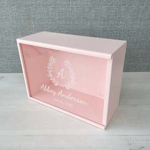 Boîte de rangement décorative multi-tailles avec couvercle en acrylique peint - Product Image 5