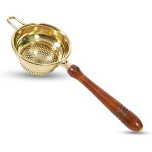 Colador de Té de Latón Puro al por Mayor, Utensilios de Cocina para el Hogar, Hotel, Restaurante, Infusor de Té de Latón Metálico Duradero - Product Image 1