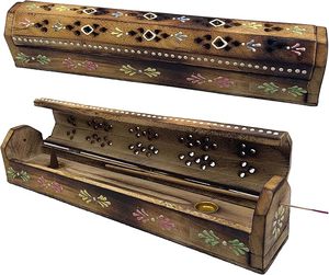 SOPORTE DE PALO DE INCIENSO HECHO A MANO DE MADERA DE ALTA CALIDAD CAJA DE SOPORTE DE FRAGANCIA VENTA CALIENTE QUEMADOR DE INCIENSO DE MADERA POR HF CRAFTS - Product Image 3
