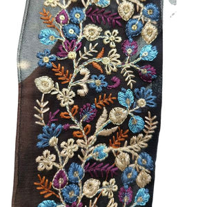 Bolsos de estilo empresarial ecológicos de lujo, alta costura, moda, ancho personalizado, adorno de encaje bordado con perlas para zapatos, venta al por mayor - Product Image 1