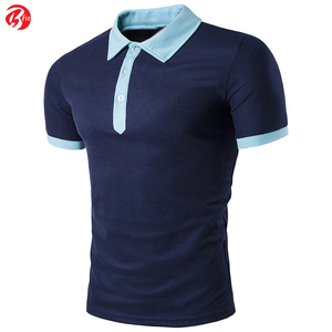 Polos de manga corta transpirables de talla grande con cuello vuelto para hombre, polos de tela de algodón de buena calidad - Product Image 3