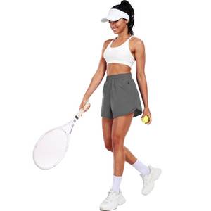 Shorts Deportivos Bermuda para Mujer, Transpirables, 100% Algodón, Secado Rápido, Cintura Elástica para Yoga y Correr con Bolsillo Lateral - Product Image 1