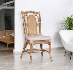 เก้าอี้เท้าแขนในสวนสไตล์ไม้ไผ่ทันสมัยเป็นมิตรกับสิ่งแวดล้อมเก้าอี้เลานจ์ที่สะดวกสบายและถูกหลักสรีรศาสตร์สำหรับใช้ในสวนและกลางแจ้ง - Product Image 4