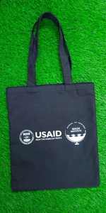 Bolso de mano de lona de algodón de diseñador personalizado clásico estilo Vintage reutilizable para almacenamiento de artículos esenciales diarios fiestas de compras de comestibles - Product Image 4