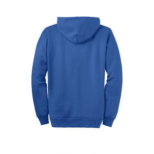 Sudadera con capucha y cremallera completa para hombre al por mayor, chaqueta polar de algodón suave, sudadera azul Lisa para uso en otoño e invierno - Product Image 2
