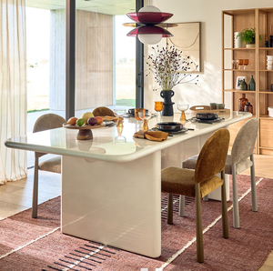 <span class=keywords><strong>Table</strong></span> à manger rectangulaire contemporaine brillante 8 places en MDF avec peinture blanche <span class=keywords><strong>haute</strong></span> brillance pour salle à manger cuisine - Product Image 6