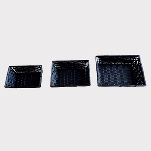 Meilleure vente paniers de rangement en bambou tissés à la main conteneur de plateau Rectangle pour la maison cuisine cadeau tissé directement du Viet Nam - Product Image 2