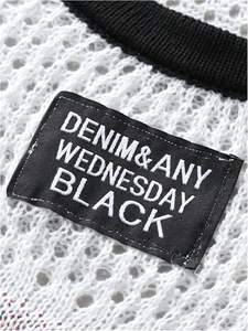 Top de punto de ganchillo ahuecado para hombre, camiseta de manga corta con cuello redondo y gráfico de letras - Product Image 6