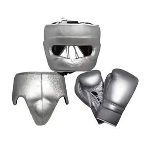 Equipo de Boxeo Profesional Hecho a Mano, Equipo Deportivo de Cuero Genuino, Protección para la Cabeza, Protector Inguinal, Kit de Boxeo Atlético para Entrenamiento en Gimnasio - Product Image 5