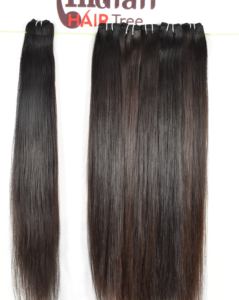 Extensions de cheveux naturels vierges indiens Remy, tissage naturel, provenant d'un seul donneur, cuticules alignées, lisses et soyeuses, style naturel - Product Image 3