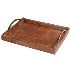 Bandeja DE SERVICIO DE MADERA hecha a mano moderna con mango Último diseño Alta calidad Uso estándar superior por decor IMPEX - Product Image 3