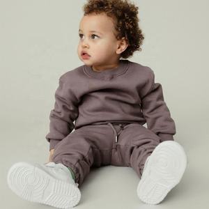 ชุดวอร์ม2ชิ้นสำหรับเด็กผู้หญิงเด็กผู้ชายชุดวอร์มผ้าฟลีซกางเกงคอกลมสำหรับเด็กออกแบบได้ตามต้องการ2023ใหม่ - Product Image 1