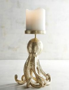 Porte-bougie en aluminium artisanal en forme de pieuvre, fabriqué par des artisans qualifiés pour un style de bougie décoratif unique - Product Image 6