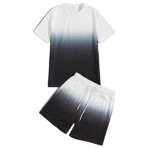 2025 ensembles courts pour hommes vêtements décontractés été homme 2 pièces ensemble costumes de sport pour hommes chemises et Shorts hommes ensembles salle de sport - Product Image 1