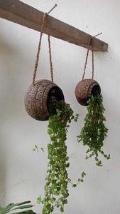 HANDICRAFTS Wooden Flowerpot Wishing <b>Well</b> Planter Backyard <b>Garden</b> Decor Creative Wooden Planters Bark Flower Pots <b>Garden</b> - Product Image 3