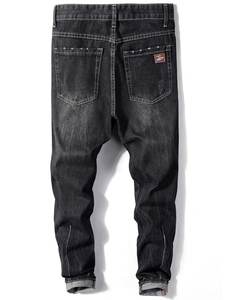 กางเกงยีนส์ผู้ชายขายดีสีดำลำลองผ้ายืดเข้ารูปพอดีตัวสำหรับฤดูใบไม้ร่วง2025 - Product Image 3