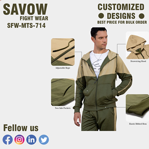 Conjunto Deportivo Casual para Hombre con Chaqueta Ligera, Pantalones con Cintura Ajustable y Tela Suave Diseñado para Uso Diario - Product Image 4