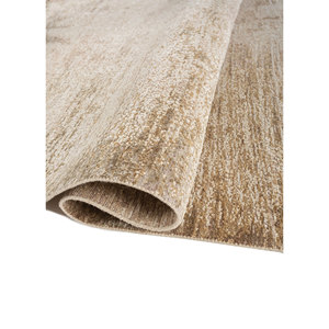 พรมขนสัตว์ผสมไหมถักมือสีเบจน้ำตาลลายเอนโทรปี สำหรับห้องนั่งเล่น พรมปูพื้นทางเดิน ลายเรขาคณิตสี่เหลี่ยมผืนผ้าสำหรับตกแต่งบ้าน - Product Image 2