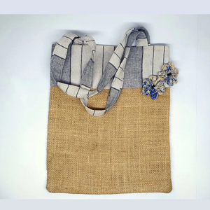 Sac de transport à bandoulière en coton jute de haute qualité avec fermeture à glissière et deux sangles Design à la mode fabriqué au Bengale occidental en Inde - Product Image 2