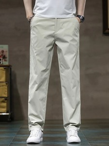 Summer <b>Men's</b> <b>Pants</b> Large Size Straight Fit Big Sizes 5XL Straight Wide Leg Cotton breathable <b>black</b> <b>Pants</b> <b>Work</b> Vintage Trousers - Product Image 5