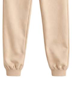 Conjunto de Sudadera con Capucha y Pantalones Deportivos Beige Personalizado para Mujer, Sudadera de Forro Polar con Pantalones a Juego, Ropa Casual de Invierno - Product Image 6