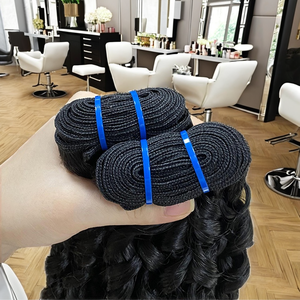 Perruque BELLE personnalisée en cheveux vierges bouclés Remy pour femmes, longue, en cheveux brésiliens, tissage à la machine, double trame, fixation à clipser, toutes couleurs, 100g - Product Image 3