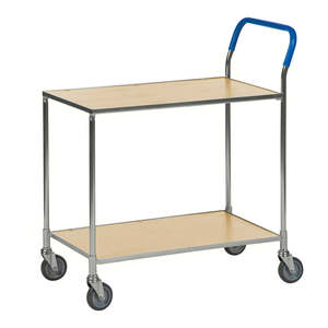 Lightweight Four-<b>Wheel</b> <b>Table</b> Trolley Plywood Rubber Wheelbarrow Steel Frame Platform for Warehouse Storage Tool OEM Customizable - Product Image 1
