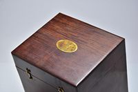 Boussole nautique antique Pointeur Cadran Outil de navigation maritime vintage Boîte en bois en laiton pour décoration de bureau Articles cadeaux