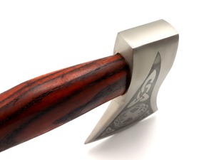 High Carbon Steel DIY Grade <b>Axe</b> with Embossed Head and Wood Handle for Outdoor <b>Camping</b> & Industrial Cutting Applications - Product Image 3