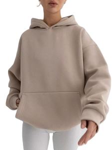 Conjunto de Sudadera con Capucha y Pantalones de Felpa para Mujer, Talla Grande, Lavado Ácido, Poliéster/Algodón, Manga Larga, Estilo Urbano, Otoño Invierno - Product Image 5