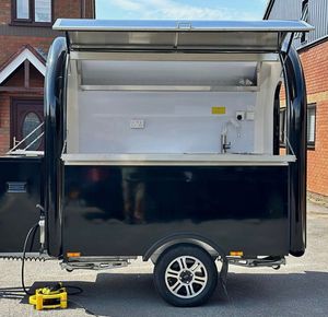 NUEVO Remolque Móvil de Alimentos de Aluminio 8.5x16 para Pizza con Asador Interior, Fregadero de 3 Compartimentos, Estación para Dulces y Papas Fritas, Garantía de 3 Años, Resistente a la Corrosión - Product Image 3