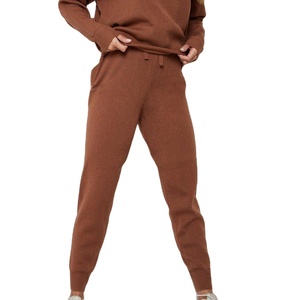 ชุดสเวตเตอร์ผู้หญิงสีพื้นชุดแนวสตรีทสูทกันเหงื่อผ้าคอตตอนแนว100% ลำลองสำหรับผู้ใหญ่ - Product Image 4