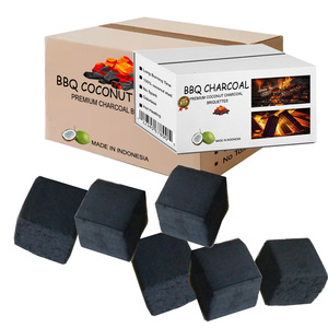 Briqueta de cáscara de coco natural, calefacción caliente, carbón negro, sin humo, comprador en Europa al aire libre para barbacoa, barbacoa, restaurante japonés - Product Image 1