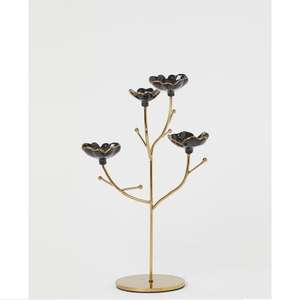 Présentoir à bijoux décoratif doré en forme de feuille de palmier Porte-anneau d'oreille Élégant classique Présentoir à bijoux design en gros - Product Image 6