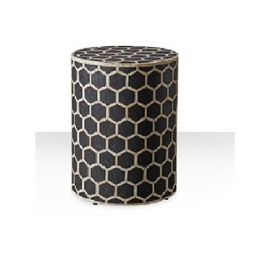 Eco-Friendly Customized Floral Bone Inlay Bedside <b>Stool</b> High Quality Luxury Handcrafted Convertible for Home Hotel Use Inspired - Product Image 1