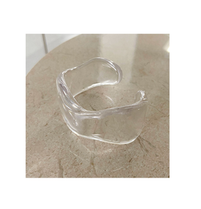 Acrylic Bangle 12 mm Curved Tube Bangles <b>Bracelet</b> Acrylic Bead Stackable <b>Bracelets</b> for Hexagon Shape - Product Image 3