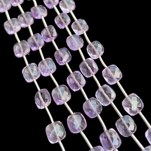 Perles en forme de coussin en gros 6mm améthyste naturelle à facettes pour la fabrication de bijoux au prix d'usine - Product Image 3